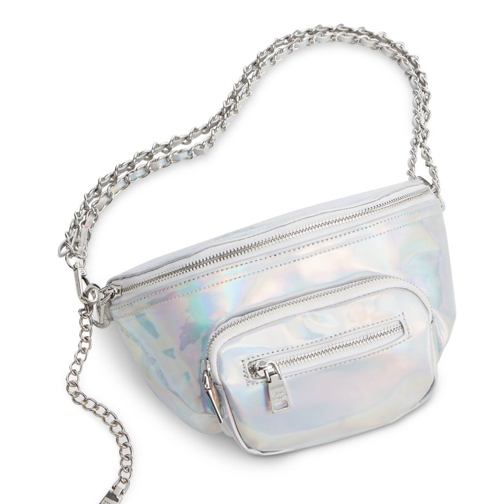 Steve Madden Tia Belt Bag Fanny Pack Adjustable Strap Iridescent NWT MSRP $349